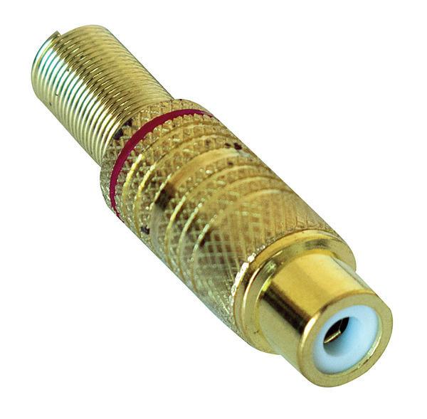 PRESA RCA ROSSA VOL. METALLICA DORATA GUID.6mm