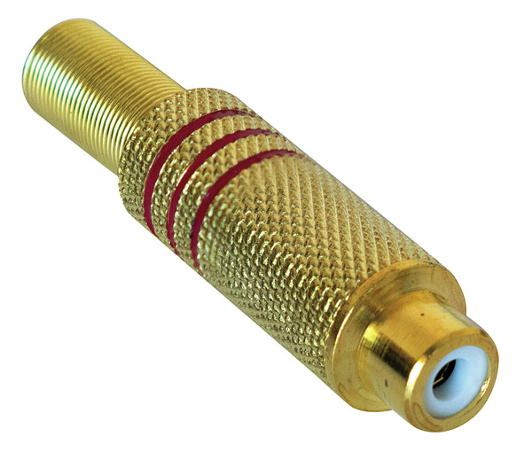 PRESA RCA ROSSA VOL. METALLICA DORATA GUID.7mm