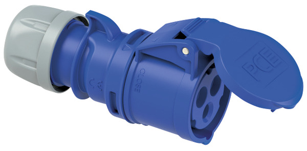 PRESA CEE INDUSTRIALE IP44, 213-6, 16A 230V, 3 POLI, COLORE BLU, VOLANTE