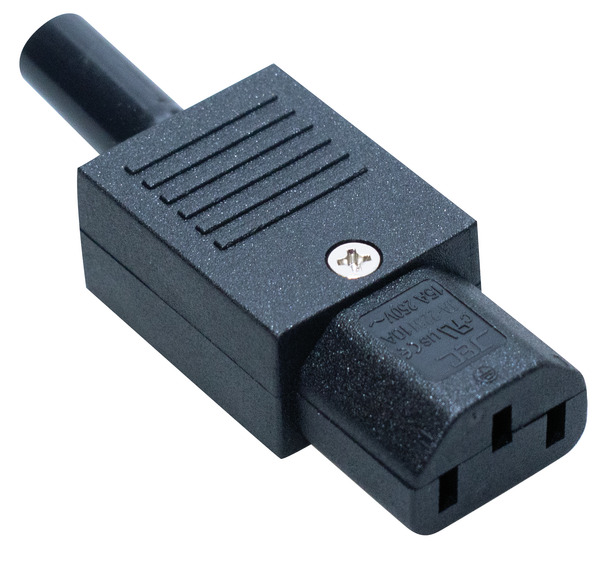PRESA TRIPOLARE C13 10A 250V VOLANTE, 94V-2, A NORME LVD, MADE IN TW PRESA TRIPOLARE C13 10A 250V VOLANTE, 94V-2, A NORME LVD, MADE IN TW