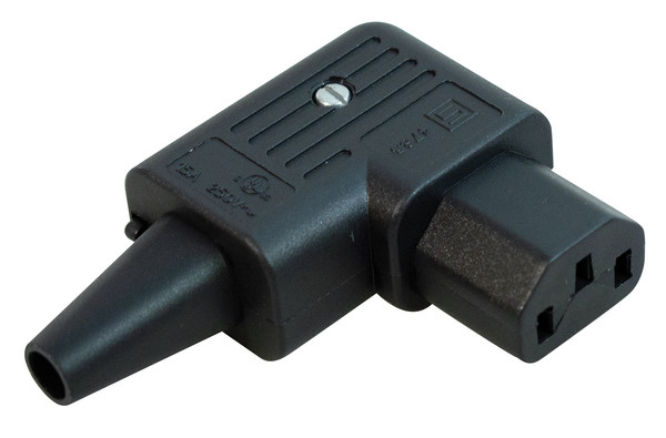 PRESA TRIPOLARE C13 10A 250V A SQUADRA, TERMOPLASTICA UL 94V-0, certificata CE, UL PRESA TRIPOLARE C13 10A 250V A SQUADRA, TERMOPLASTICA UL 94V-0, certificata CE, UL