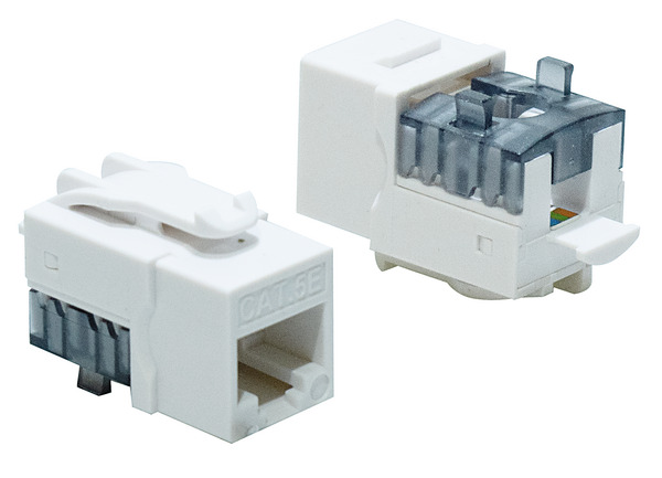 PRESA KEYSTONE MODULARE RJ45 8P/8C CAT5e NON SCHERMATA, DA PANNELLO, CON FERMACAVO PRESA KEYSTONE MODULARE RJ45 8P/8C CAT5e NON SCHERMATA, DA PANNELLO, CON FERMACAVO