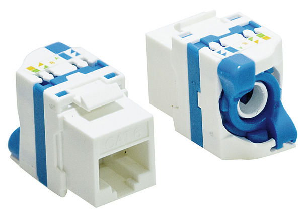 PRESA KEYSTONE MODULARE PLUG RJ45 INSTALLAZIONE RAPIDA 8P/8C CAT6 DA PANNELLO, BLU PRESA KEYSTONE MODULARE PLUG RJ45 INSTALLAZIONE RAPIDA 8P/8C CAT6 DA PANNELLO, BLU