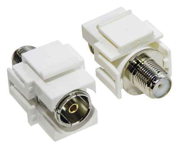 ADATTATORE KEYSTONE PR. TV - PR. F, DA PANNELLO, BIANCO ADATTATORE KEYSTONE PR. TV - PR. F, DA PANNELLO, BIANCO