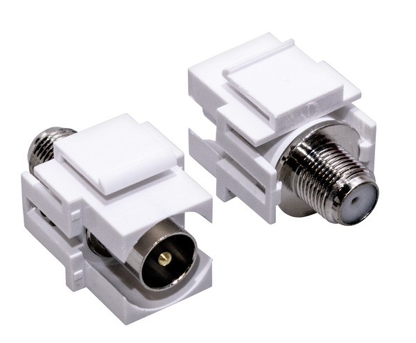 ADATTATORE KEYSTONE SP. TV - PR. F, DA PANNELLO, BIANCO ADATTATORE KEYSTONE SP. TV - PR. F, DA PANNELLO, BIANCO