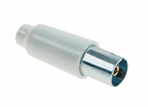 PRESA 75ohm Sporgente, D.9,5mm, BIANCA, VOLANTE, Adatta per collegamento spina a muro, MADE IN ITALY PRESA 75ohm Sporgente, D.9,5mm, BIANCA, VOLANTE, Adatta per collegamento spina a muro, MADE IN ITALY
