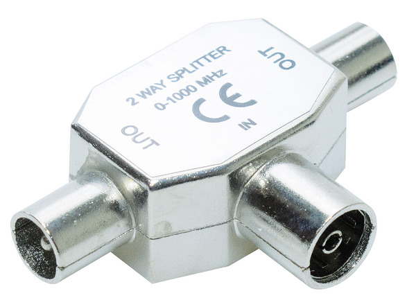 ADATTATORE COAX DA 1 PRESA A 2 SPINE TV 9,5mm INDUTTIVA ADATTATORE COAX DA 1 PRESA A 2 SPINE TV 9,5mm INDUTTIVA