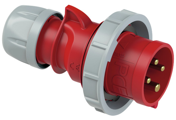 SPINA CEE INDUSTRIALE IP67, 0142-6, 16A 400V, 4 POLI, COLORE ROSSO, VOLANTE