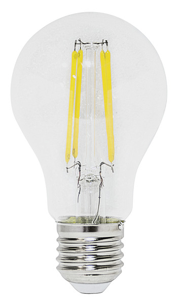 LAMPADA LED CRI95 GOCCIA A60 Filament Trasparente, E27, 8,5W, FA320°, 3000K, 220Vac, LM1055, 60*108mm, Classe E LAMPADA LED CRI95 GOCCIA A60 Filament Trasparente, E27, 8,5W, FA320°, 3000K, 220Vac, LM1055, 60*108mm, Classe E