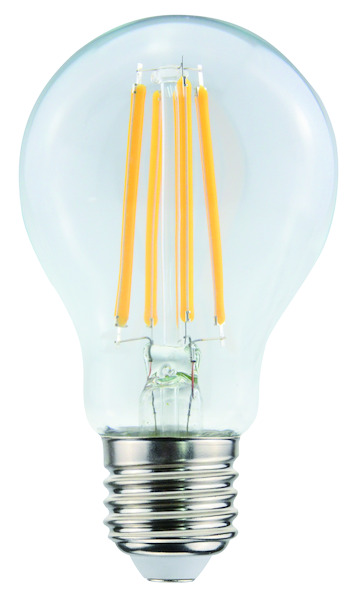 LAMPADA LED GOCCIA A60 serie Filament Trasp., E27, 11W,FA320°,3000K,220Vac,LM1521,RA 80, 60*108mm