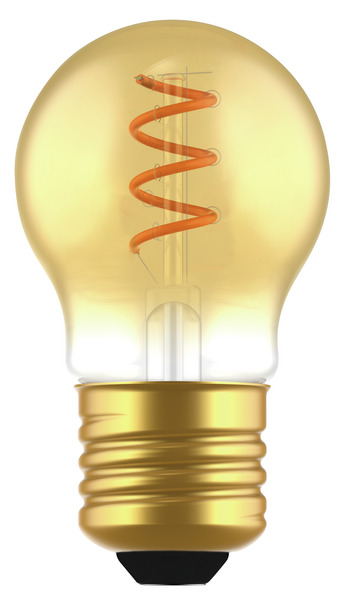 LAMPADA LED G45 serie Soft Filament Ambra, E27, 3W, FA320°, 2200K, 220Vac, LM200, CRI80, 45*80mm, Classe G LAMPADA LED G45 serie Soft Filament Ambra, E27, 3W, FA320°, 2200K, 220Vac, LM200, CRI80, 45*80mm, Classe G