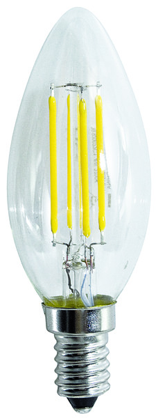 LAMPADA LED CRI95 CANDELA C35 Filament Trasparente, E14, 5,5W, FA320°, 3000K, 220Vac, LM470, 35*97mm, Classe F LAMPADA LED CRI95 CANDELA C35 Filament Trasparente, E14, 5,5W, FA320°, 3000K, 220Vac, LM470, 35*97mm, Classe F