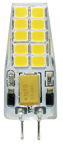 LAMPADA LED G4, 2.2W, Silicone, FA300°, 3000K, 12Vac/dc, LM230, CRI80, 12,5*37,5mm, Classe F LAMPADA LED G4, 2.2W, Silicone, FA300°, 3000K, 12Vac/dc, LM230, CRI80, 12,5*37,5mm, Classe F