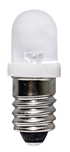 LAMPADA LED E10 BIANCA, 25°, 6500K, 1.5V, 4.5LM, 38mA, 29x12mm