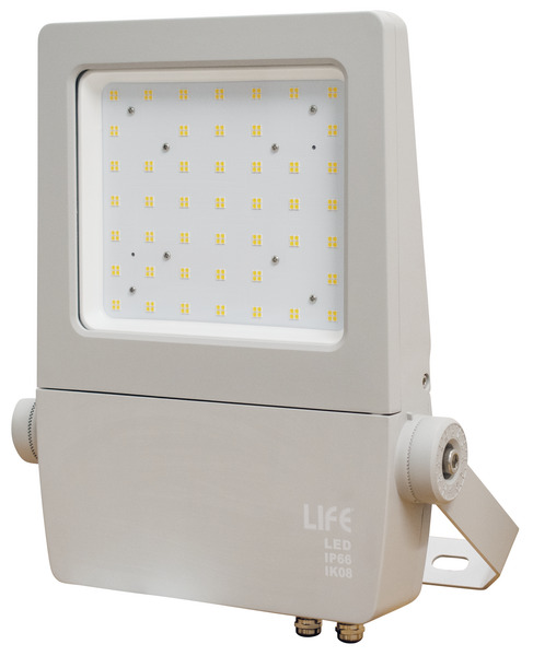 PROIETTORE A LED Serie F65, IP66, IK08, 150W, 110°, 5700K, LM21000, RA70, 220V 386x256x65mm G5A PROIETTORE A LED Serie F65, IP66, IK08, 150W, 110°, 5700K, LM21000, RA70, 220V 386x256x65mm G5A