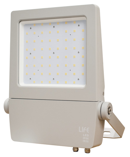 PROIETTORE A LED Dimmerabile Serie F65, IP66, IK08, 200W, 110°, 3000K, LM26600, RA70, 220V 432x305x65mm G5A