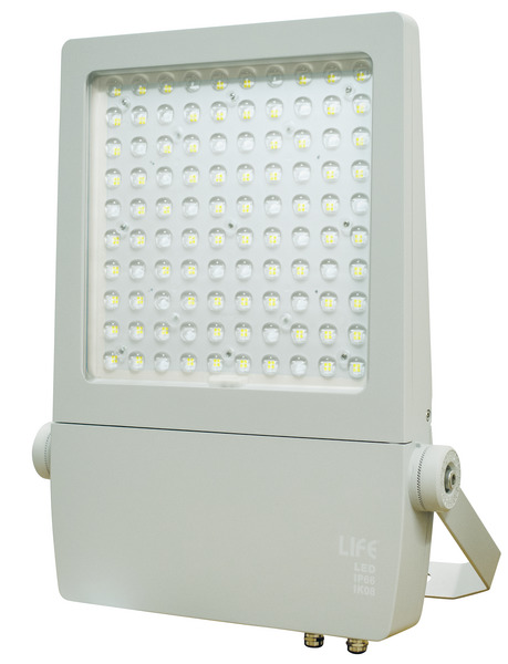 PROIETTORE A LED Dimmerabile Serie F65, IP66,IK08, 250W,L.ASIMMETRICA 80°/130°,5700K,LM35000,CRI70, 85-305V,G5A