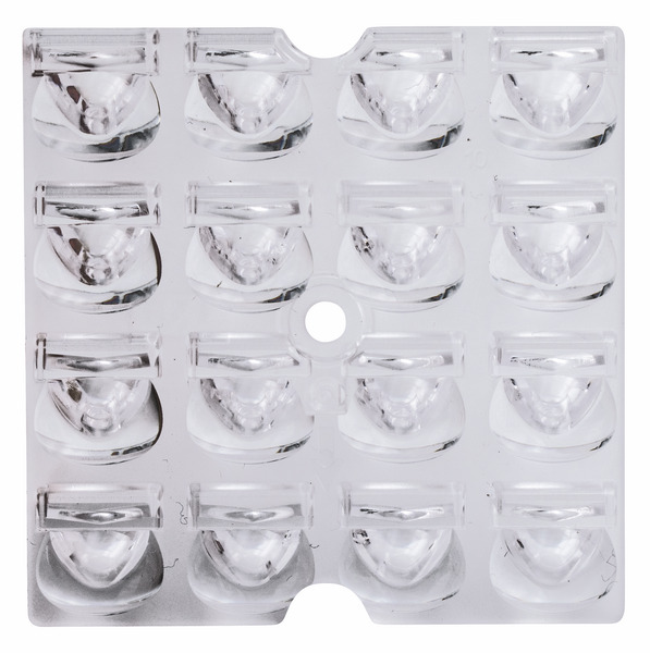 LENTE DI RICAMBIO ASIMMETTRICA 50° / 100° per Proiettori serie 39.9F6705CFN / 39.9F6710CFN / 39.9F6715CFN / 39.9F6720CFN / 39.9F6730CFN