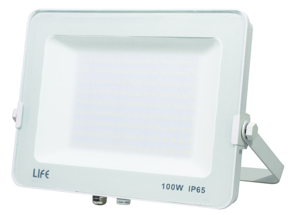 FARETTO SLIM BIANCO IP65, LED SMD Serie FA4, 100W, 110°, 3000K,220-240Vac,LM9200,CRI80,276x215x31mm%%%_substitutiveMessage_%%%39.9FA410WC