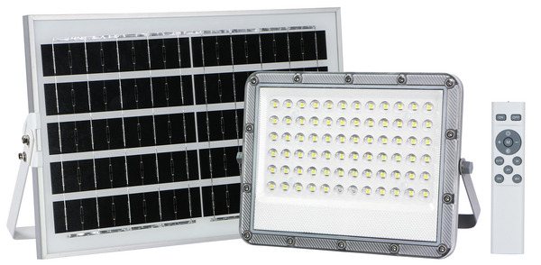 PROIETTORE LED FB2-100, IP65, 90°,6500K, LM1200, RA70, Dimmerabile,P.Solare 10W, Batt.10Ah, 219x163,7x29mm PROIETTORE LED FB2-100, IP65, 90°,6500K, LM1200, RA70, Dimmerabile,P.Solare 10W, Batt.10Ah, 219x163,7x29mm