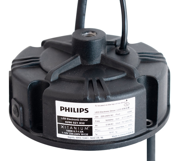 TRASFORMATORE Philips Dimmerabile (1-10V) per LED 100W, 700-1000mA, 70-130Vdc, In:85-305Vac, IP65, adatto per 39.9HU21009*