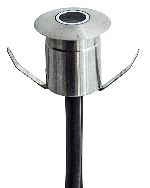 PUNTO LUCE SEGNA PASSO,IP67,12Vdc,0.6W,3000K,D22mm/H23mm/F18.0mm, ACCIAIO 304, CAVO PASSANTE 2x0.5m PUNTO LUCE SEGNA PASSO,IP67,12Vdc,0.6W,3000K,D22mm/H23mm/F18.0mm, ACCIAIO 304, CAVO PASSANTE 2x0.5m