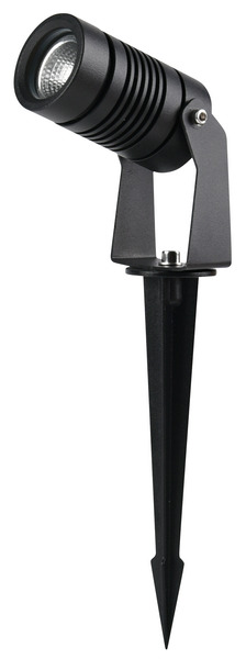PUNTO LUCE DA GIARDINO CON PICCHETTO, IP65, BA24°, 220-240Vac 6W, 3000K, 550lm, D.42mm, COLORE NERO, CAVO 50cm PUNTO LUCE DA GIARDINO CON PICCHETTO, IP65, BA24°, 220-240Vac 6W, 3000K, 550lm, D.42mm, COLORE NERO, CAVO 50cm