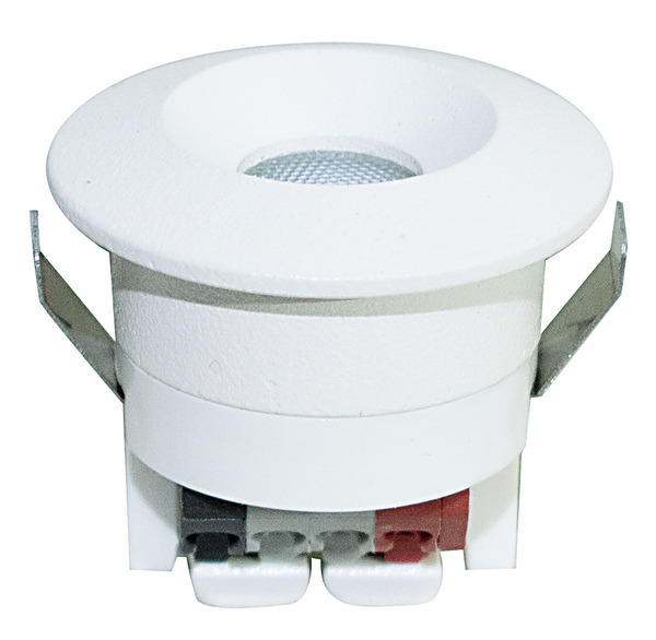 PUNTO LUCE da Incasso, IP44, Corrente Costante 350mA, 1,1W, 3000K, 104lm, D30x29mm, F26mm.