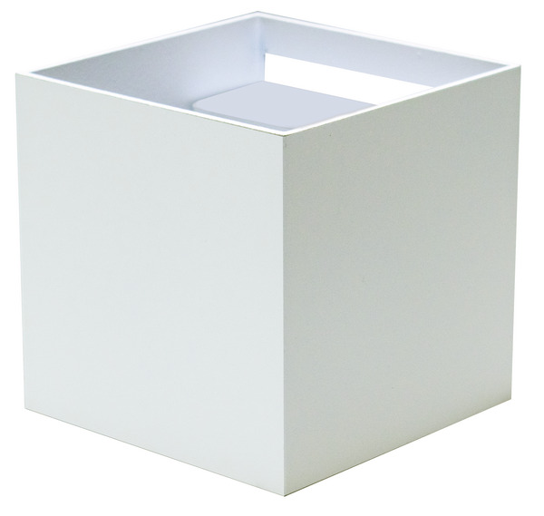 APPLIQUE a LED CUBO, IP65, 220Vac, 6W, LUCE 3000K, 500LM,CRI80, 100x100mm,Alluminio Bianco APPLIQUE a LED CUBO, IP65, 220Vac, 6W, LUCE 3000K, 500LM,CRI80, 100x100mm,Alluminio Bianco