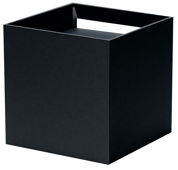 APPLIQUE a LED CUBO, IP65, 220Vac, 12,5W, TRICOLOR, 600LM, CRI80, 100x100mm, Alluminio, colore Nero APPLIQUE a LED CUBO, IP65, 220Vac, 12,5W, TRICOLOR, 600LM, CRI80, 100x100mm, Alluminio, colore Nero