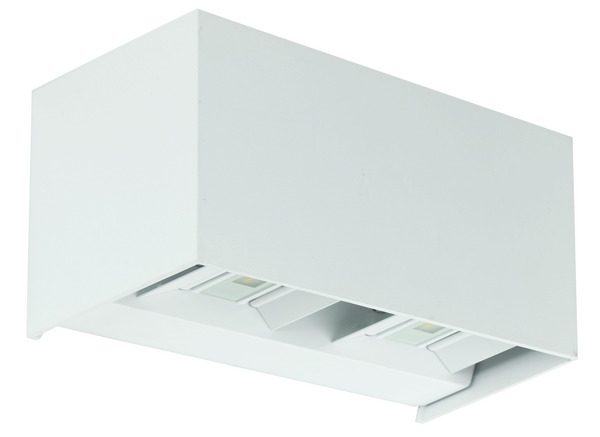 APPLIQUE a LED CUBO2, IP65, 220Vac, 20W, TRICOLOR, 1400LM, CRI80, 200x100x100mm, Allum. Bianco APPLIQUE a LED CUBO2, IP65, 220Vac, 20W, TRICOLOR, 1400LM, CRI80, 200x100x100mm, Allum. Bianco