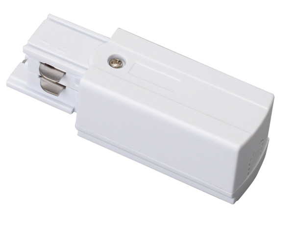 Alimentazione DX, 98x32x33mm, per binario alluminio 39.9TL230*, colore BIANCO