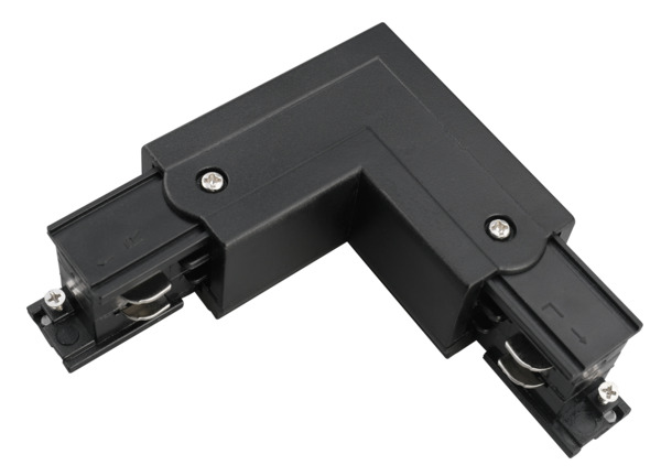 Connettore Tipo L, con alimentazione centrale DX, 98x98x33mm, per binario alluminio 39.9TL230*, colore NERO