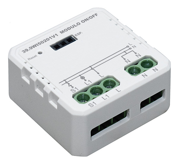 Modulo 1CH (ON)/OFF - ON/OFF -Mini con Puls/Int, SmartLIFE V1, Wireless 2,4GHz 220V LED 250W/Inc.2300W Modulo 1CH (ON)/OFF - ON/OFF -Mini con Puls/Int, SmartLIFE V1, Wireless 2,4GHz 220V LED 250W/Inc.2300W