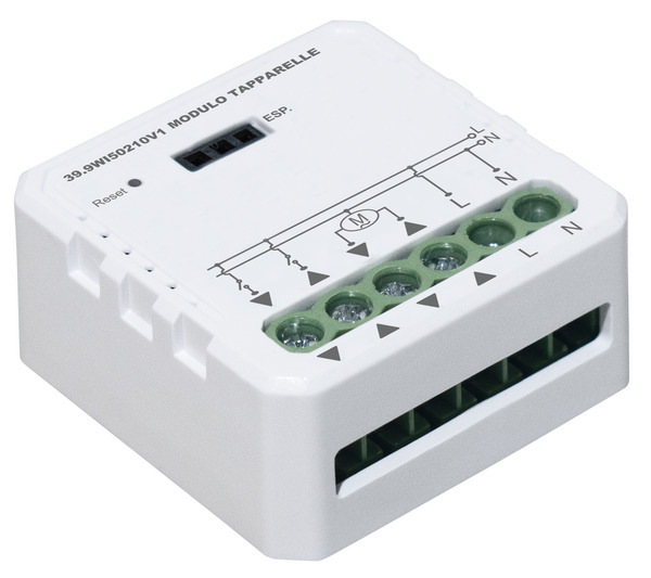 Modulo Tapparelle uscita 230V~, 3A, Wireless+RF 2,4GHz, pulsanti cablati, In. 230V~, Serie Smart LIFE V1.%%%_substitutiveMessage_%%%39.9WI50210