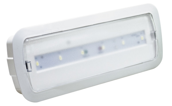 Lampada d Emergenza, Funzione SE+SA, Aut.3H (Parete/Inc./Cart.) 3W, LM200 (Pot. equivalente 21W), IP20, Bat.3.6V/1.8Ah NI-MH