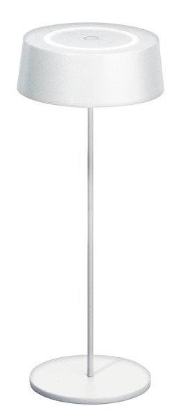 Lampada LED ricaricabile da tavolo "GRACE" con cavo USB, DIMMERABILE, 2,2W, LUCE 3000K, Batt.2x2000mA, 120x295mm, C.BIANCA