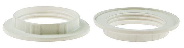 GHIERA BIANCA IN PLASTICA PER PORTA LAMPADA 39.P0272W GHIERA BIANCA IN PLASTICA PER PORTA LAMPADA 39.P0272W