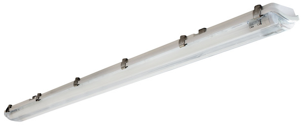 PLAFONIERA SLIM PER TUBI LED 2x120CM, IP65, ALIMENTAZIONE DIRETTA 220Vac, ABS+PS, DIM 128x11x6cm PLAFONIERA SLIM PER TUBI LED 2x120CM, IP65, ALIMENTAZIONE DIRETTA 220Vac, ABS+PS, DIM 128x11x6cm