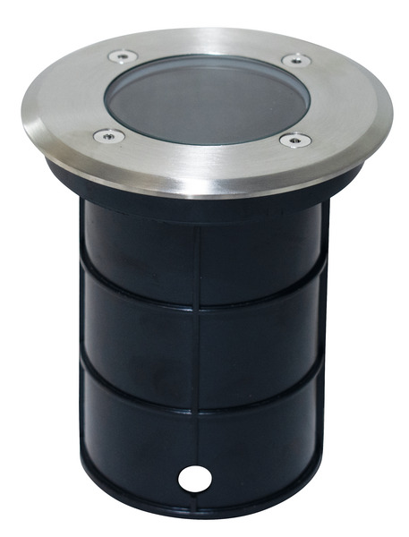 Portafaretto da pavimento con ghiera in Acciaio 316, IP67, IK10, per GU10 a LED di max 10W, D120x140mm,G5A Portafaretto da pavimento con ghiera in Acciaio 316, IP67, IK10, per GU10 a LED di max 10W, D120x140mm,G5A