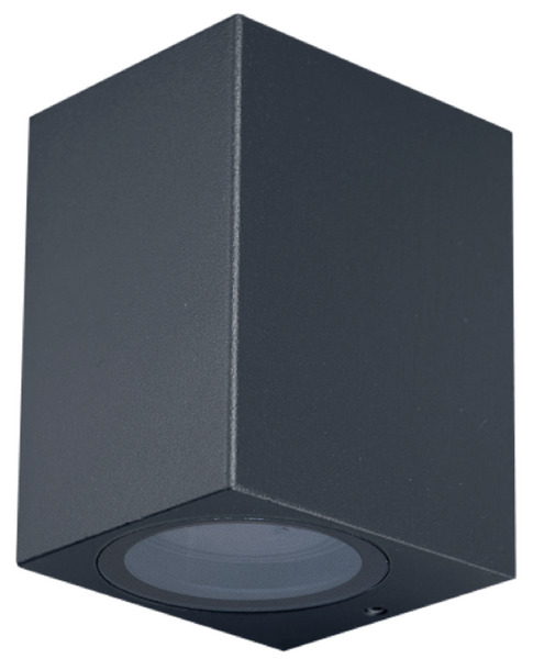 APPLIQUE PORTAFARETTO per una GU10 a LED di max 7W, IP65, alluminio colore grigio scuro, 69x100x79mm%%%_substitutiveMessage_%%%39.PL10188G