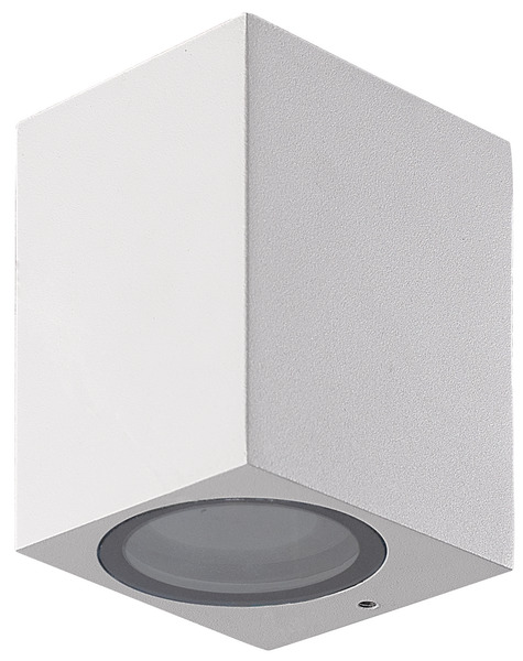 APPLIQUE PORTAFARETTO per una GU10 a LED di max 7W, IP65, alluminio colore bianco, 69x100x79mm%%%_substitutiveMessage_%%%39.PL10188W