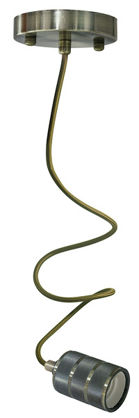 Pendant in metallo, attacco E27, 100W max, cavo 1m, sezione 0.75mm², colore Bronzo Pendant in metallo, attacco E27, 100W max, cavo 1m, sezione 0.75mm², colore Bronzo