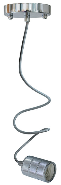 Pendant in metallo, attacco E27, 100W max, cavo 1m, sezione 0.75mm², colore Silver Pendant in metallo, attacco E27, 100W max, cavo 1m, sezione 0.75mm², colore Silver