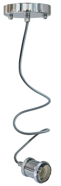 Pendant in metallo con ghiera, attacco E27, 100W max, cavo 1m, sezione 0.75mm², colore Silver Pendant in metallo con ghiera, attacco E27, 100W max, cavo 1m, sezione 0.75mm², colore Silver