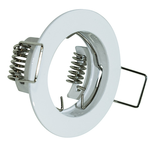 Supporto rotondo per MR11,colore bianco,ghiera fissa, D.55mm,F.45mm (portalampada non incluso) Supporto rotondo per MR11,colore bianco,ghiera fissa, D.55mm,F.45mm (portalampada non incluso)
