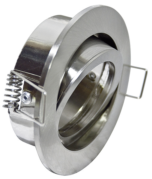 Supporto rotondo PAR16/MR16, satinato, ghiera+controghiera, Diam 83mm,Foro 70mm (portalampada non incluso) Supporto rotondo PAR16/MR16, satinato, ghiera+controghiera, Diam 83mm,Foro 70mm (portalampada non incluso)