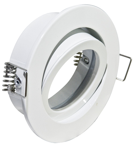 Supporto rotondo PAR16/MR16, bianco, ghiera+controghiera, Diam 83mm,Foro 70mm (portalampada non incluso) Supporto rotondo PAR16/MR16, bianco, ghiera+controghiera, Diam 83mm,Foro 70mm (portalampada non incluso)