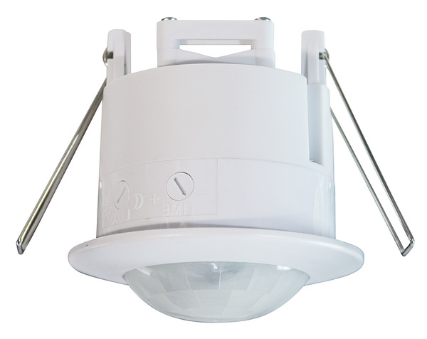 RILEVATORE DI MOVIMENTO IR DA CONTROSOFFITTO,360°,6mt con D&N regolabile,230Vac,1200W max,IP20 RILEVATORE DI MOVIMENTO IR DA CONTROSOFFITTO,360°,6mt con D&N regolabile,230Vac,1200W max,IP20