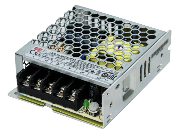 Aliment. Metallico,24Vdc 2.2A 52,8W IN:85-264V DIM:99X82X30mm LRS-50-24 MEAN WELL